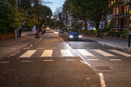 Der Beatles Zebrastreifen In Der Londoner Abbey Road